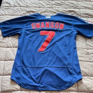 Majestic Blue  Chicago Cubs Jersey Swanson #7